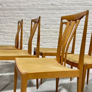 Mid Century Modern MAPLE Sculpted DINING CHAIRS, Set of 6 image 5