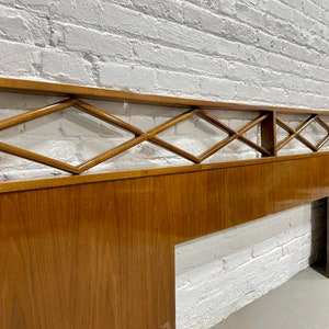 Extra LONG Mid Century MODERN HEADBOARD Bed / King / Queen / Full image 4