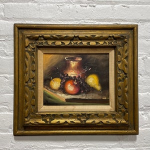 FRAMED Still Life Oil Painting ARTWORK Wall Hanging image 1