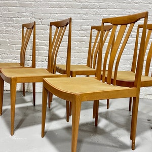 Mid Century Modern MAPLE Sculpted DINING CHAIRS, Set of 6 image 2