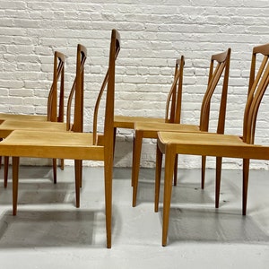 Mid Century Modern MAPLE Sculpted DINING CHAIRS, Set of 6 image 8