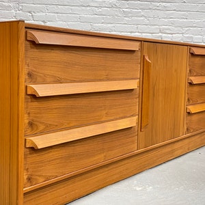 SCULPTED Mid Century MODERN Danish Teak CREDENZA / Long Dresser by Skovby Mobelfabrik, c. 1960'S image 3