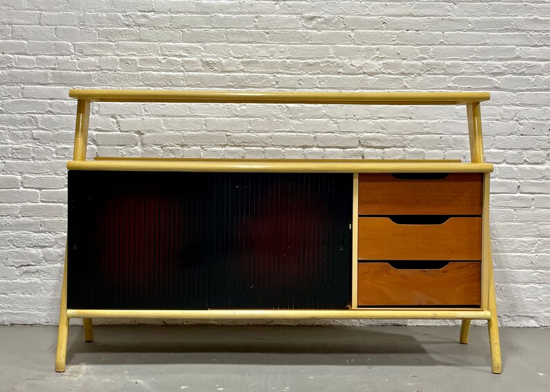 Mid Century MODERN Bleached Mahogany SIDEBOARD in the style of Ico PARISI, c. 1960's image 5