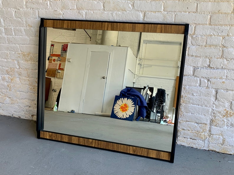 LARGE Vintage Mid Century MODERN MIRROR by Kent Coffey's Teakway Line image 4