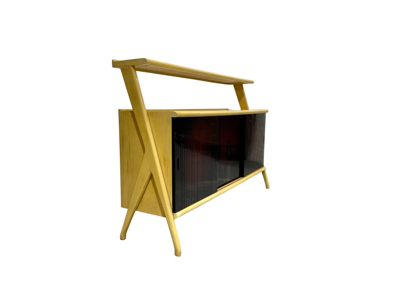 Mid Century MODERN Bleached Mahogany SIDEBOARD in the style of Ico PARISI, c. 1960's image 10