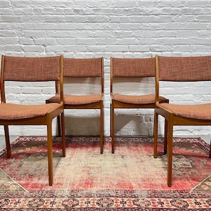 Mid Century MODERN Teak Danish DINING CHAIRS, Set of 4 image 1