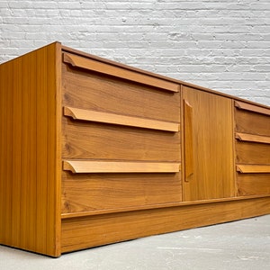 SCULPTED Mid Century MODERN Danish Teak CREDENZA / Long Dresser  by Skovby Mobelfabrik, c. 1960&#39;S