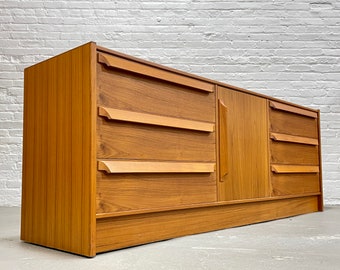 SCULPTED Mid Century MODERN Danish Teak CREDENZA / Long Dresser  by Skovby Mobelfabrik, c. 1960'S