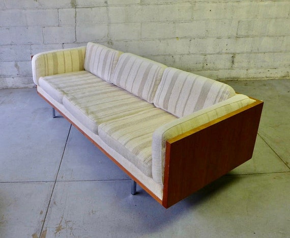 Danish Mid Century Modern Teak Case Sofa Couch By Komfort Danish Mid Century Modern Teak Case, Mid Century Style Sofa Bed