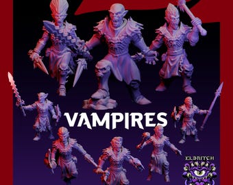 Vampire Mini Set (10pcs) - Miniature for D&D, Dungeons and Dragons, Pathfinder and other TTRPGs