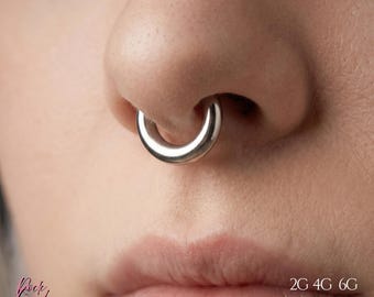 Titanium Hinged Segment Ring Clicker,Hand Anodized Implant Grade ASTM F136 Titanium Hoop,Large Gauge Septum Ear Nipple Jewelry,25 Colors
