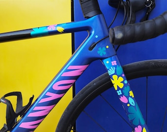 Bicycle stickers set #3_flowers