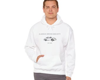 Classic Drive Society-tröja, vintagebiltröja för män, retrobiltröja, present till klassiska bilälskare, tidlös herrgatumode