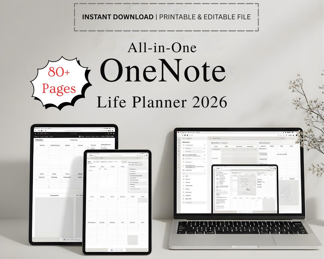 Onenote Planner 2026| All-in-one Digital Life and Productivity Planner ...