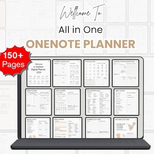 OneNote Digital Planner | 2026 Undated All-in-One Hyperlinked Digital Life Planner for Life, Budget | Daily Weekly Monthly Quaterly Planner