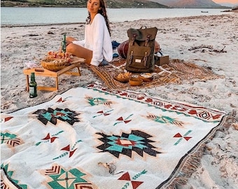 Picnic Blanket Mat Waterproof Camp Travel Beach Rug Outdoor Folding Plaid Rug UK 