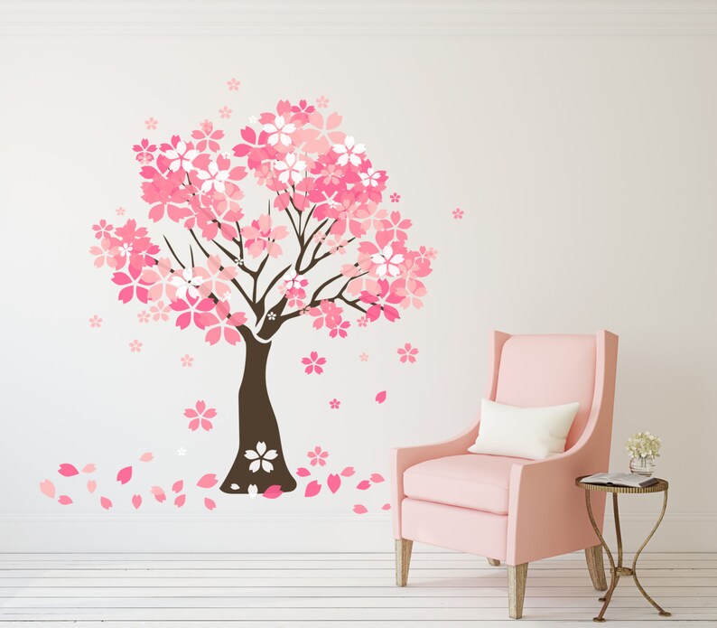 Cherry Blossom Wall Decal Cherry Blossom Tree Wall Decal Etsy