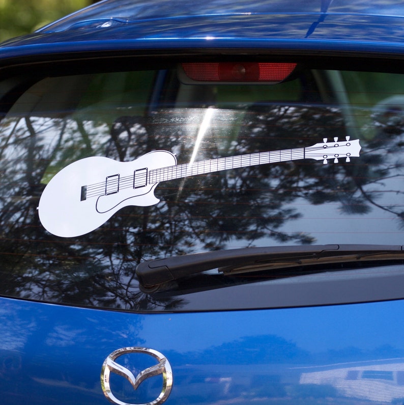 Car Vinyl Decal Electric Guitar Many Color Choices Etsy