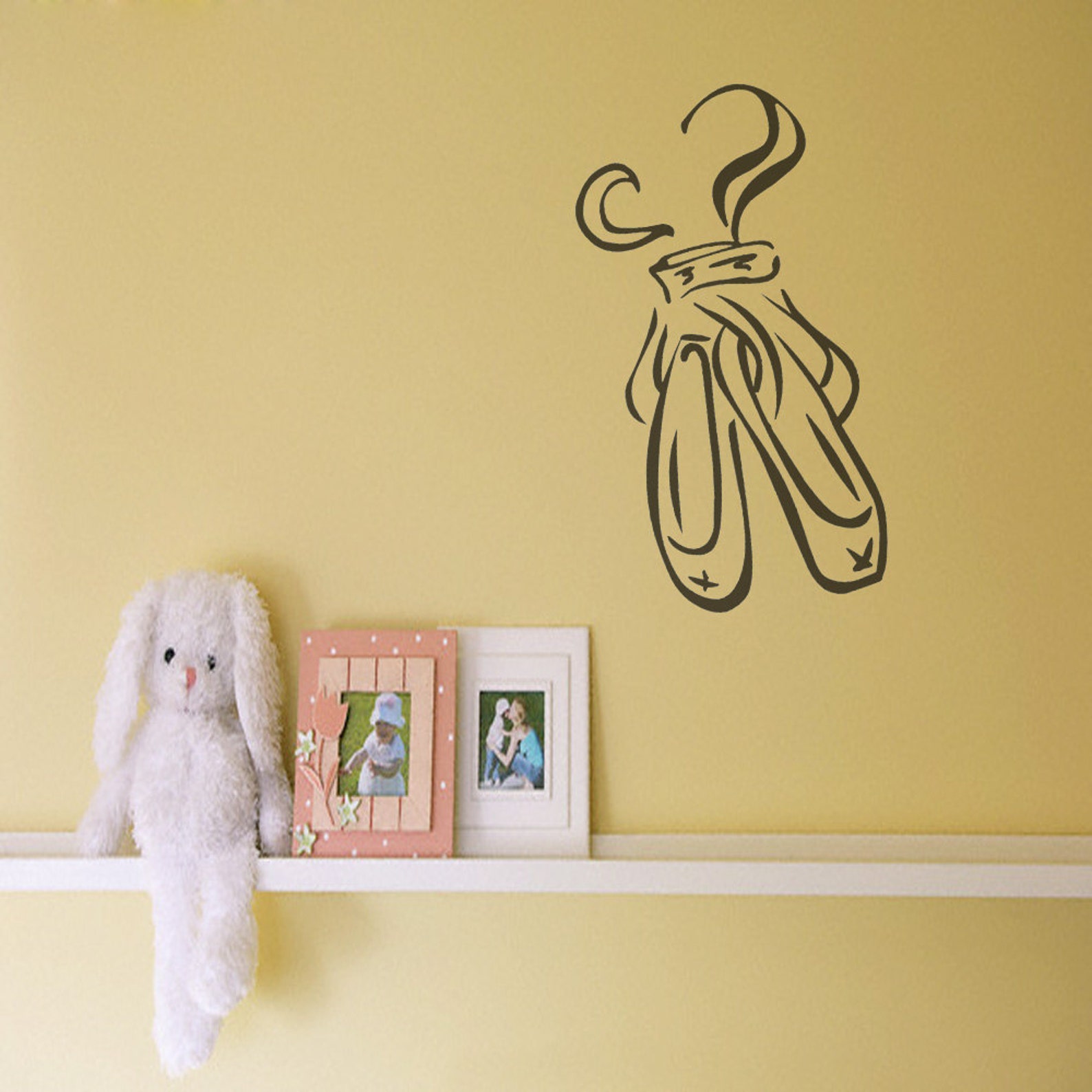 ballet shoes - vinyl wall decal - children baby kid nursery