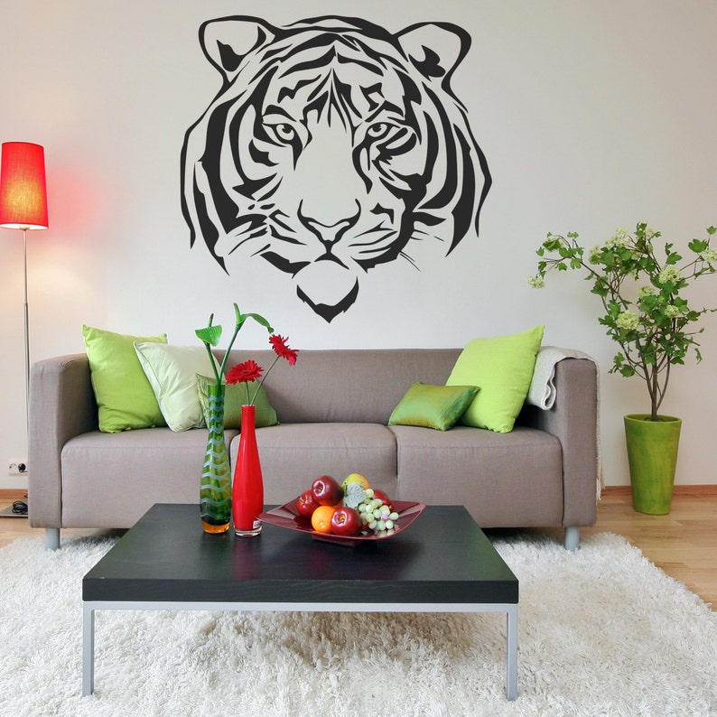 Tiger Face OVERSIZED Wall Decal-vinyl Large Tiger Decal | Etsy