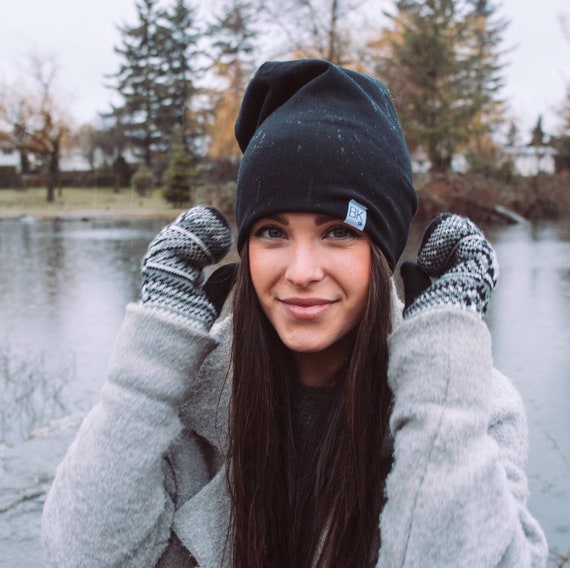 Bamboo Slouch Beanie in Black Chemo Hat 