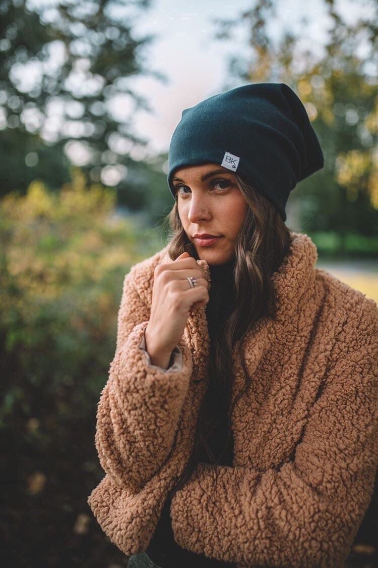 Navy Slouch Beanie Chemo Headwear Chemo 