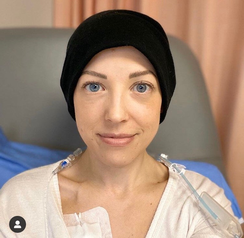 Bamboo Chemo hats specifically designed for people in cancer treatment Cancer caps Chemo Headwear Chemo Care Package Cancer Beanies Black