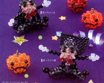 3D Pumpkin and Magician Swarovski Beads Beading Pattern PDF