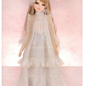 SD Ruffled Lacy Sheer Romantic Dress and Petticoat BJD Pattern PDF English templates names and Sewing key included