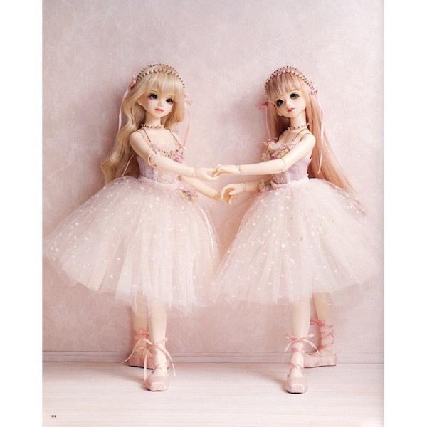 Justaucorps ballerine BJD MSD et motif jupe tutu long PDF Anglais modèles noms, symboles clé inclus