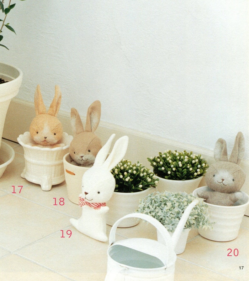 Kawaii Little Bunny Plush Sewing Pattern PDF image 1