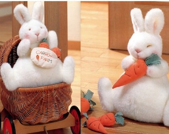 Huge Bunny Plush, Carrots and Bag Sewing Pattern PDF English templates names