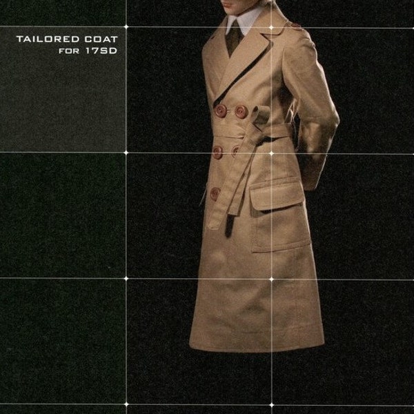 SD Detective Coat, Pants, Shirt and Tie Sewing Pattern and Tutorial PDF Anglais noms des modèles, clé de couture incluse