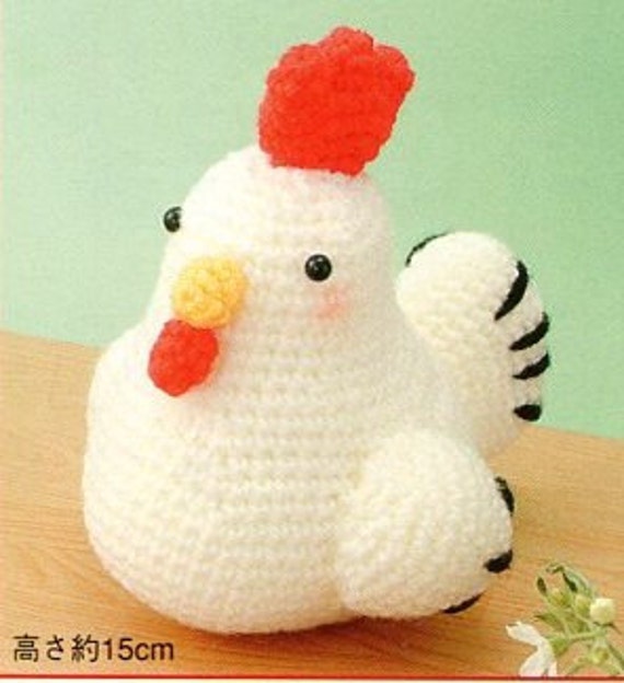 Big Amigurumi Chicken Plush Crochet Pattern PDF Japanese Crochet Charts