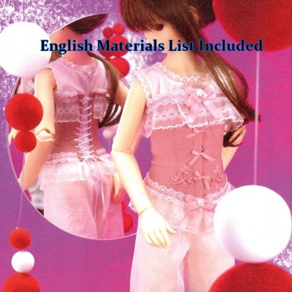SD Corset and Jumpsuit Lingerie Pattern PDF English templates names,Translated materials list and  sewing key included