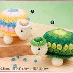 Huge Amigurumi Tortoise Turtle Plush Crochet Pattern PDF Japanese + Crochet Charts