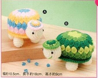 Huge Amigurumi Tortoise Turtle Plush Crochet Pattern PDF Japanese + Crochet Charts