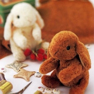 Modèle de peluche lapin aux oreilles souples avec tutoriel PDF Noms des modèles anglais