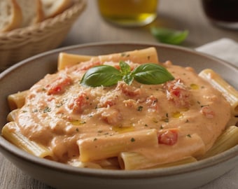 Creamy Blush Pasta Recipe Printable | Instant Access PDF | Easy Dinner Recipe | High Value Ladies Club