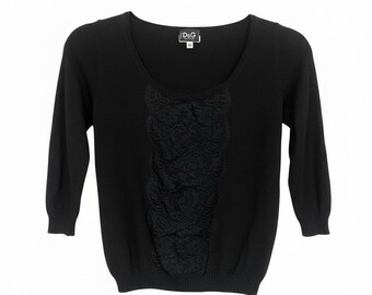D&G black lace and wool sweater size 38