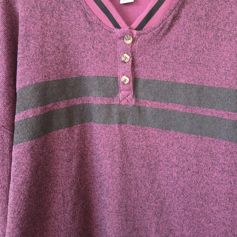 Urban Outfitters BDG Women's Cameron Henley Sweater Size M Purple Grunge Y2k Bild 2