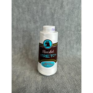 Maxi-Lock Stretch Serger Thread White 32109 Textured Nylon 2000 Yds New