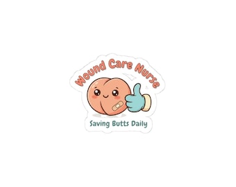 Wound Care Nurse Sticker | Kawaii Pastel Medical Humor Design