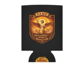 Fame Artwork Can Cooler - Retro Americana Drink Coozie - Classic Old Label Beer Holder