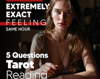 5 Questions Reading, Same Hour Tarot Reading, Psychic Reading,Love Reading,Same Day Reading