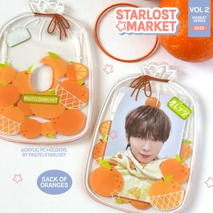 Sack of Oranges Acrylic Photocard Holder Keychain