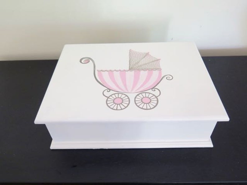 Baby Girl Keepsake Memory box newborn gift Christening or Etsy
