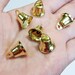 12 Tiny Gold Liberty Bells, 9/16" Small Metal Craft Supply Embellishments, Pendants, Charms, Feather Tree Christmas Ornaments itsyourcountry