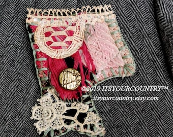 Vintage Embroidered Textile Fabric Bag Linen Gift Wrap Pouch Sachet Bags Travel Jewelry Bag Bridesmaid Gift itsyourcountry