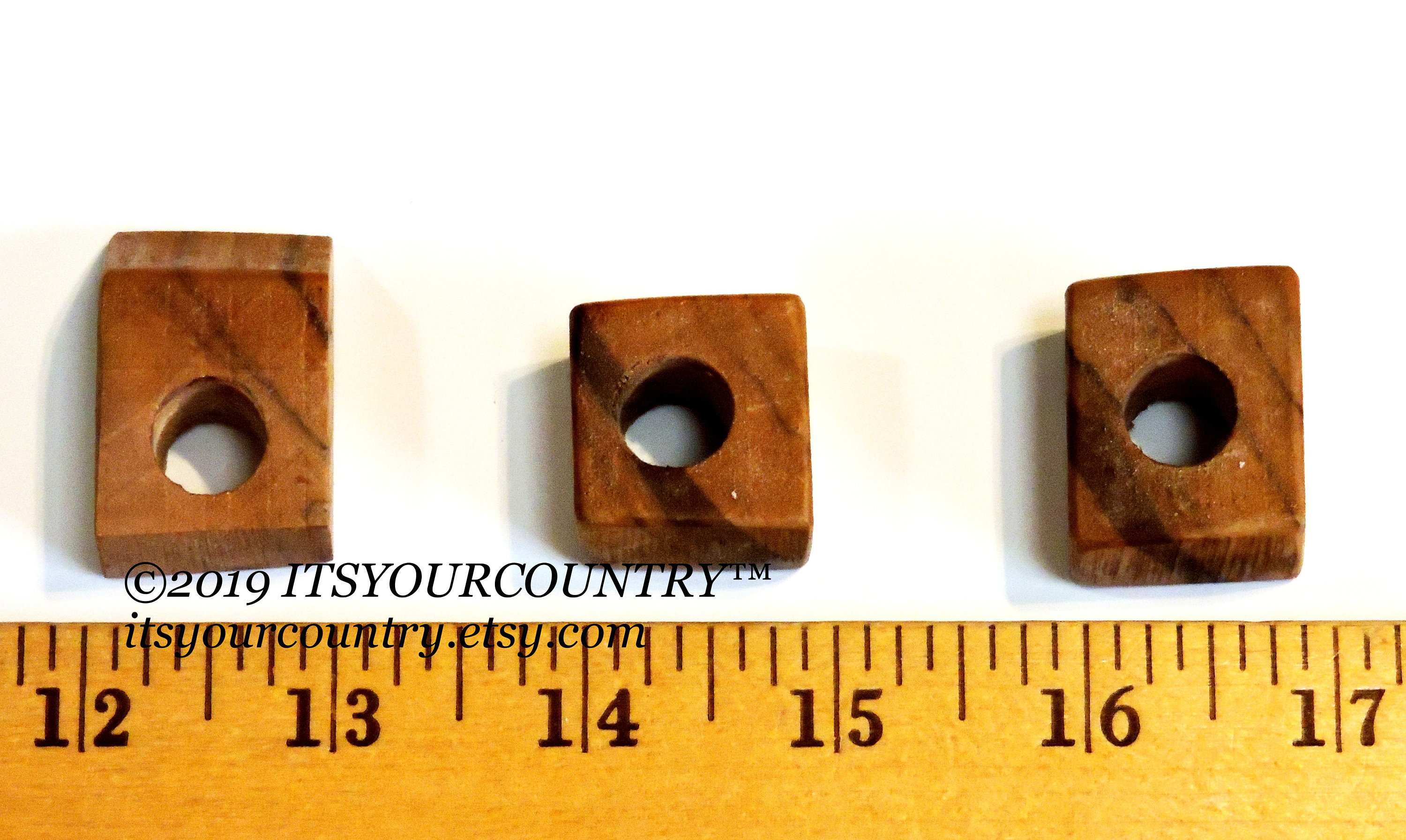 Teak Wood Beads Chunky Brown Wooden Vintage Irregular Shaped Etsy